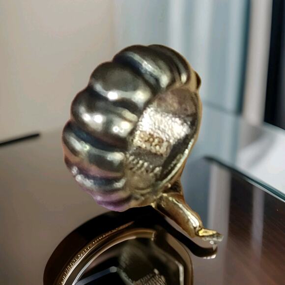 Sterling Silver 925 Mother of Pearl Round Reversable Pendant 1.5x1.25" - Picture 3 of 3